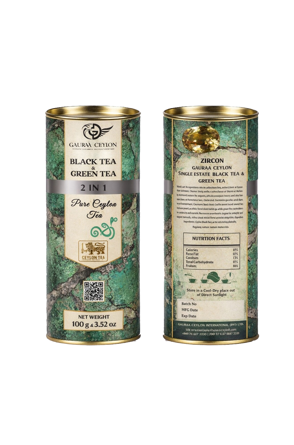 Gauraa Ceylon Black Tea & Green Tea 2 In 1 (Single Origin Tea Collection)